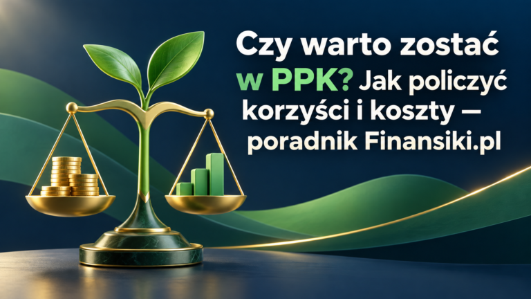 Czy warto zostać w PPK? Jak policzyć korzyści i koszty — poradnik Finansiki.pl – grafika wyróżniająca