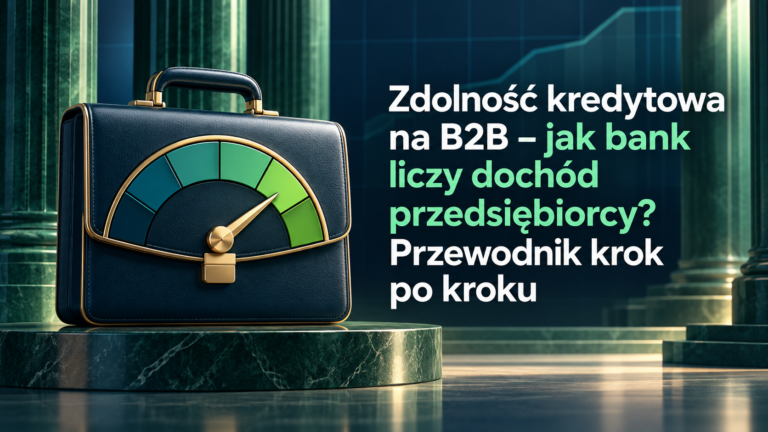 Zdolność kredytowa na B2B – jak bank liczy dochód przedsiębiorcy? Przewodnik krok po kroku – grafika wyróżniająca